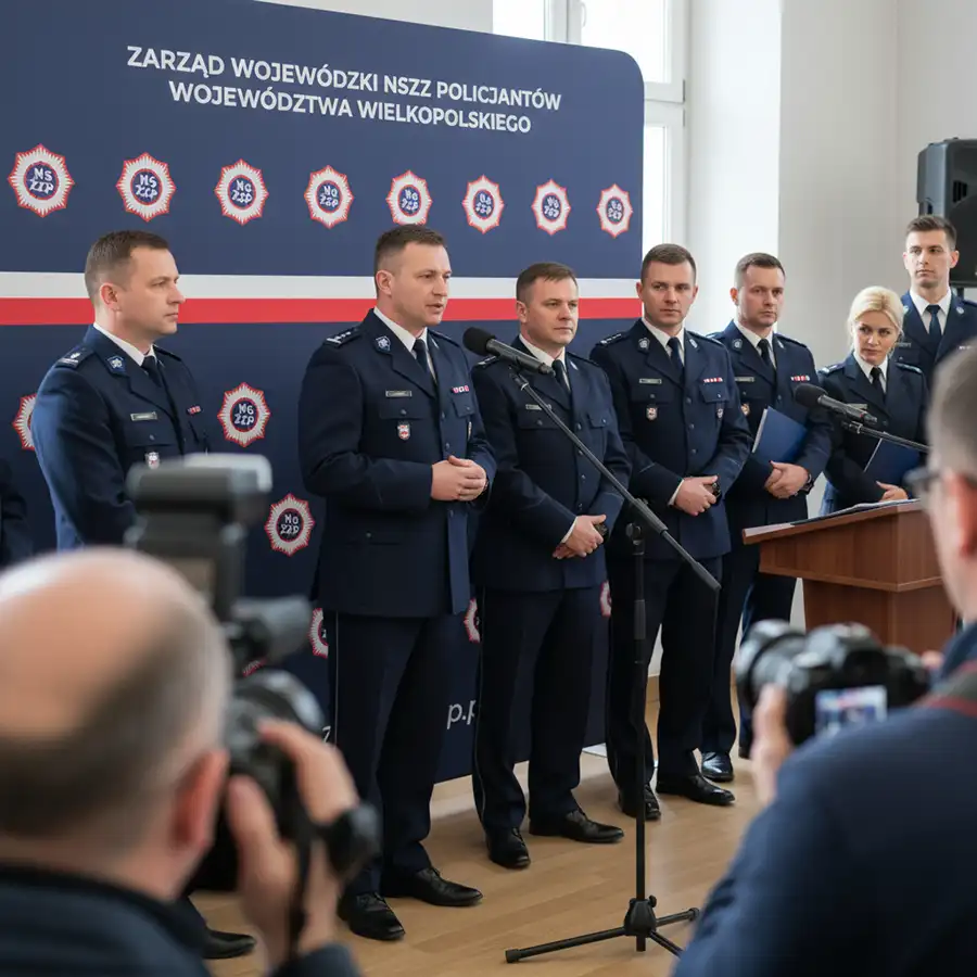 ścianka reklamowa dla policji na ko nferencję prasową